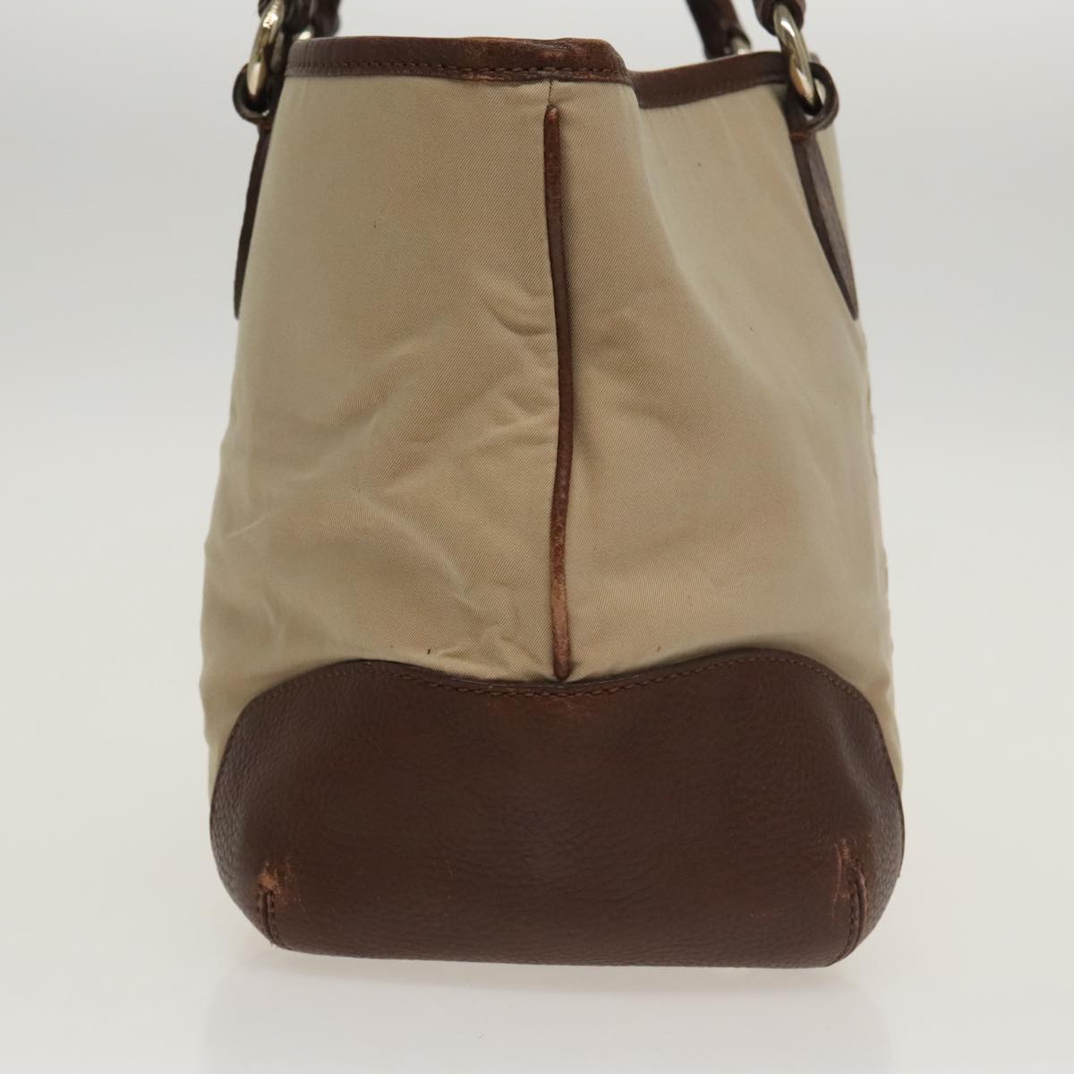 BURBERRY Tote Bag Canvas Beige Brown Auth ac3408