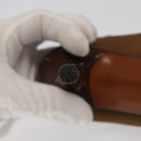 LOUIS VUITTON Monogram High heels Satin 35 1/2 Brown Gold LV Auth ac3410-23