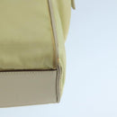 PRADA Hand Bag Nylon Beige Auth ac3438-9