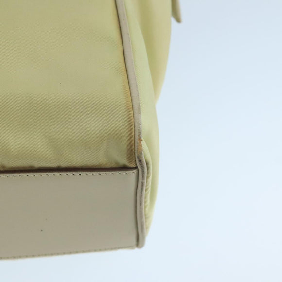 PRADA Hand Bag Nylon Beige Auth ac3438
