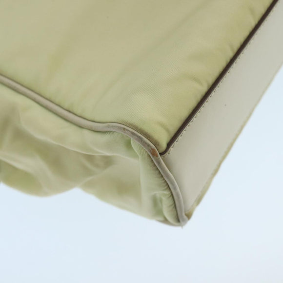 PRADA Hand Bag Nylon Beige Auth ac3438