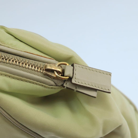 PRADA Hand Bag Nylon Beige Auth ac3438