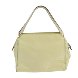 PRADA Hand Bag Nylon Beige Auth ac3438 - 0