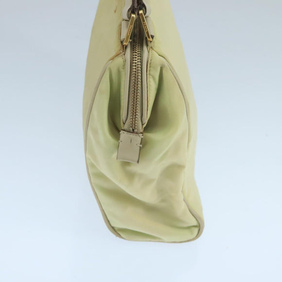 PRADA Hand Bag Nylon Beige Auth ac3438