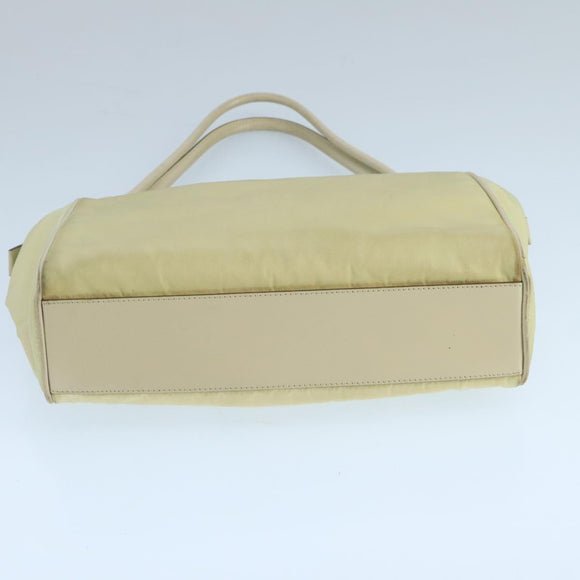 PRADA Hand Bag Nylon Beige Auth ac3438