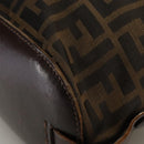 FENDI Zucca Canvas Hand Bag Brown Black Auth ac3445-14
