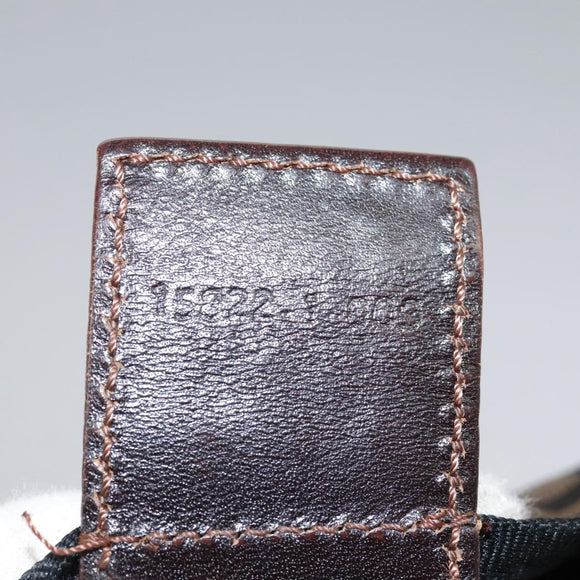 FENDI Zucca Canvas Hand Bag Brown Black Auth ac3445