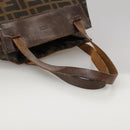 FENDI Zucca Canvas Hand Bag Brown Black Auth ac3445-7