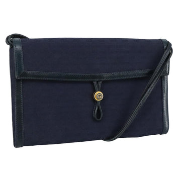 GUCCI Micro GG Canvas Shoulder Bag Navy Auth ac3454