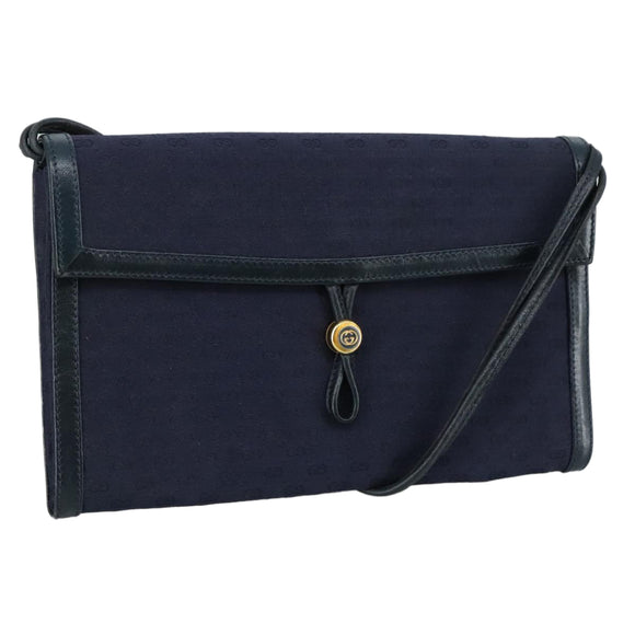 GUCCI Micro GG Canvas Shoulder Bag Navy Auth ac3454
