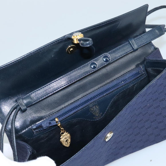 GUCCI Micro GG Canvas Shoulder Bag Navy Auth ac3454
