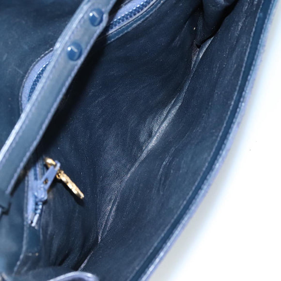 GUCCI Micro GG Canvas Shoulder Bag Navy Auth ac3454