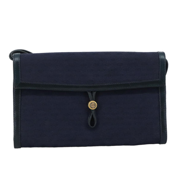 GUCCI Micro GG Canvas Shoulder Bag Navy Auth ac3454