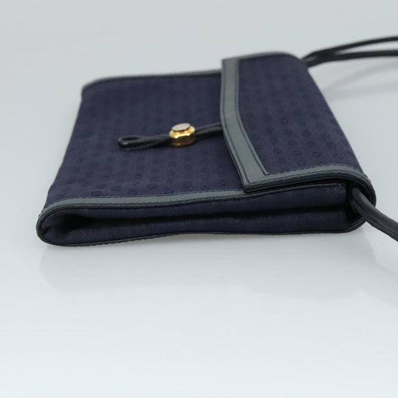 GUCCI Micro GG Canvas Shoulder Bag Navy Auth ac3454