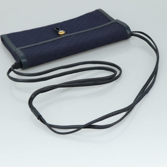 GUCCI Micro GG Canvas Shoulder Bag Navy Auth ac3454