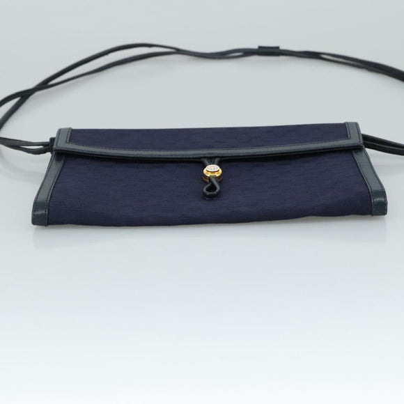 GUCCI Micro GG Canvas Shoulder Bag Navy Auth ac3454