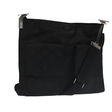 GUCCI GG Canvas Shoulder Bag Black 001 3283 Auth ac3471