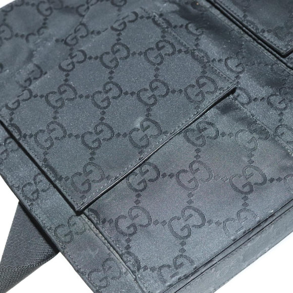 GUCCI GG Canvas Shoulder Bag Black 001 3283 Auth ac3471