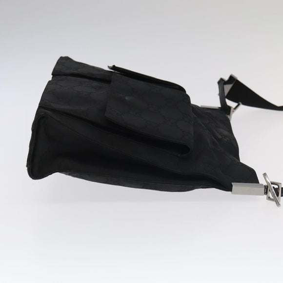 GUCCI GG Canvas Shoulder Bag Black 001 3283 Auth ac3471