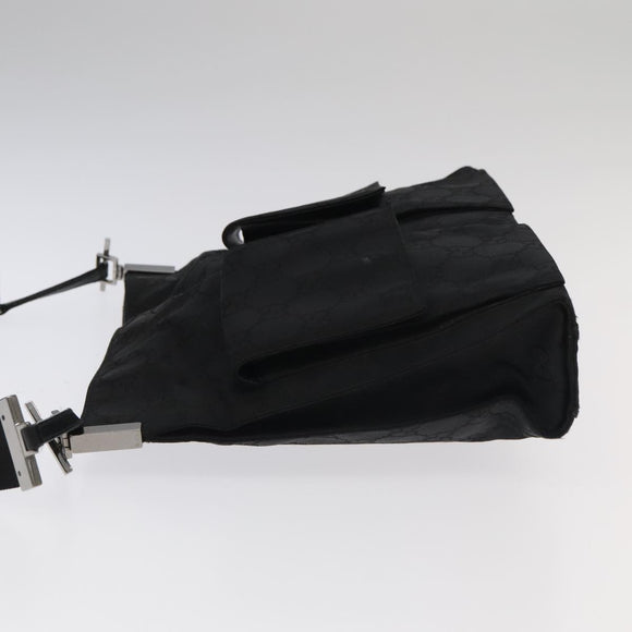 GUCCI GG Canvas Shoulder Bag Black 001 3283 Auth ac3471