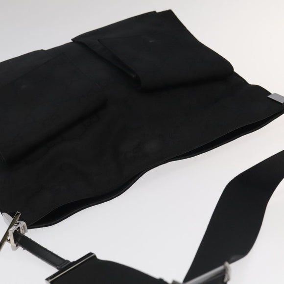 GUCCI GG Canvas Shoulder Bag Black 001 3283 Auth ac3471