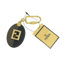 FENDI Pecan Canvas Key Holder Black Brown Auth ac3485-1