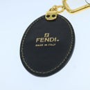 FENDI Pecan Canvas Key Holder Black Brown Auth ac3485-3