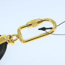 FENDI Pecan Canvas Key Holder Black Brown Auth ac3485-6
