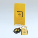 FENDI Pecan Canvas Key Holder Black Brown Auth ac3485-8