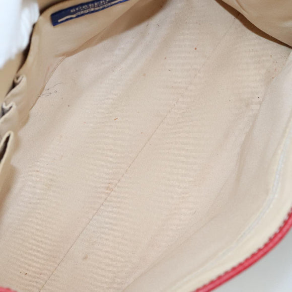 BURBERRY Nova Check Blue Label Hand Bag Canvas Beige Auth ac3491