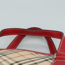 BURBERRY Nova Check Blue Label Hand Bag Canvas Beige Auth ac3491-8