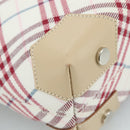 BURBERRY Nova Check Blue Label Hand Bag Canvas Beige Auth ac3492-14