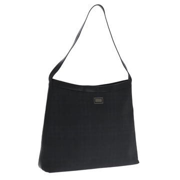 BURBERRY Nova Check Shoulder Bag PVC Black Auth ac3493