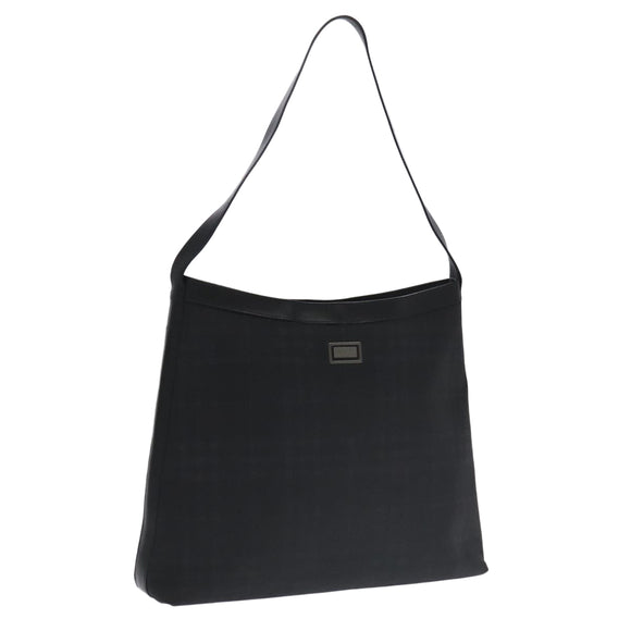 BURBERRY Nova Check Shoulder Bag PVC Black Auth ac3493