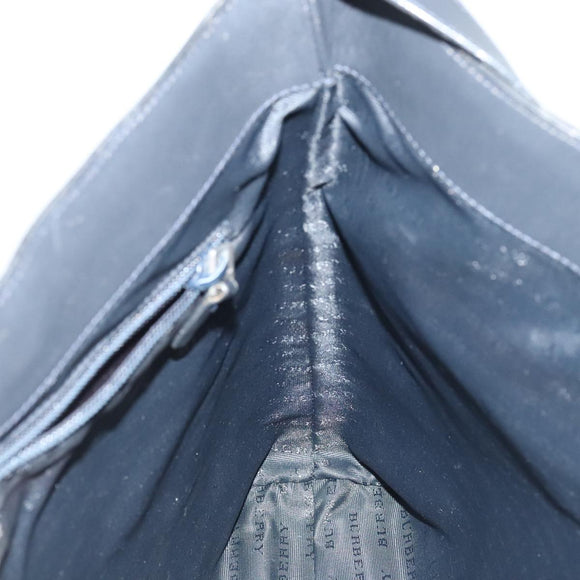 BURBERRY Nova Check Shoulder Bag PVC Black Auth ac3493