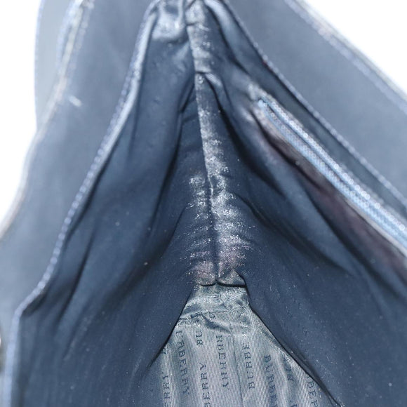 BURBERRY Nova Check Shoulder Bag PVC Black Auth ac3493