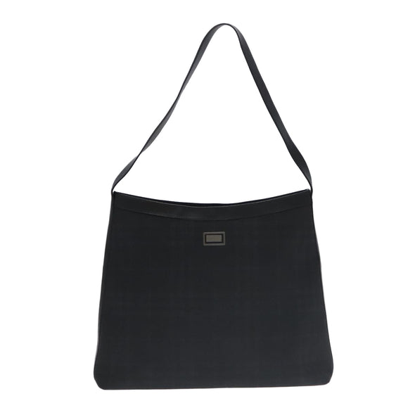 BURBERRY Nova Check Shoulder Bag PVC Black Auth ac3493