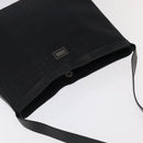 BURBERRY Nova Check Shoulder Bag PVC Black Auth ac3493-6