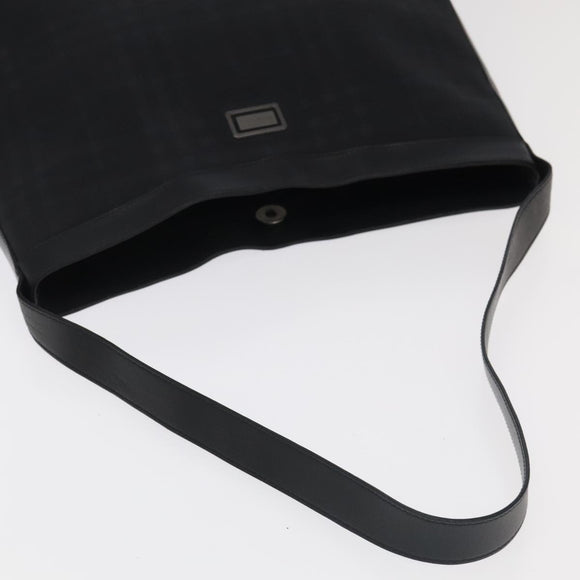 BURBERRY Nova Check Shoulder Bag PVC Black Auth ac3493