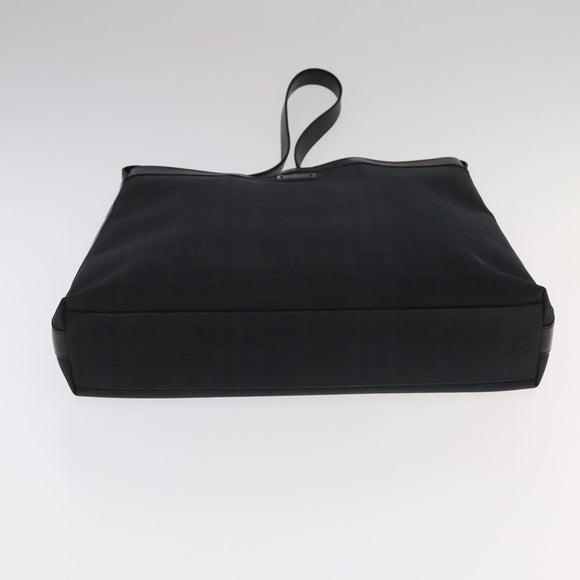 BURBERRY Nova Check Shoulder Bag PVC Black Auth ac3493