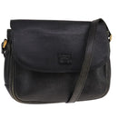 Burberrys Shoulder Bag Leather Black Auth ac3508-1