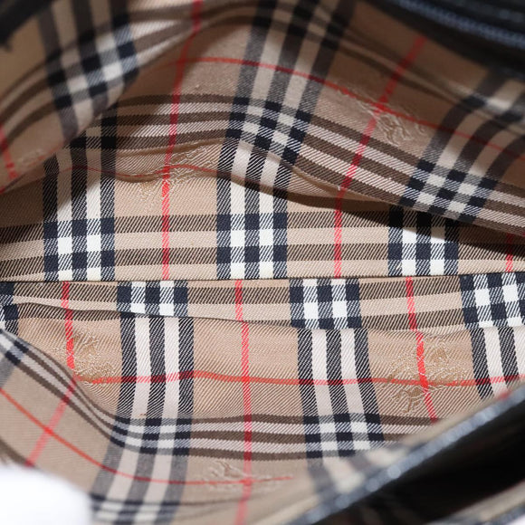 Burberrys Shoulder Bag Leather Black Auth ac3508