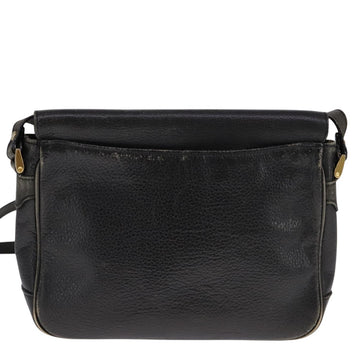 Burberrys Shoulder Bag Leather Black Auth ac3508 - 0
