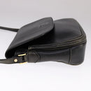 Burberrys Shoulder Bag Leather Black Auth ac3508-3