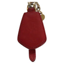 PRADA Key Ring Leather Red Auth ac3521-3