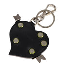 PRADA Key Ring Leather Black Auth ac3522-1