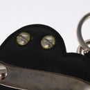 PRADA Key Ring Leather Black Auth ac3522-10