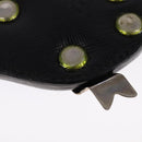 PRADA Key Ring Leather Black Auth ac3522-3