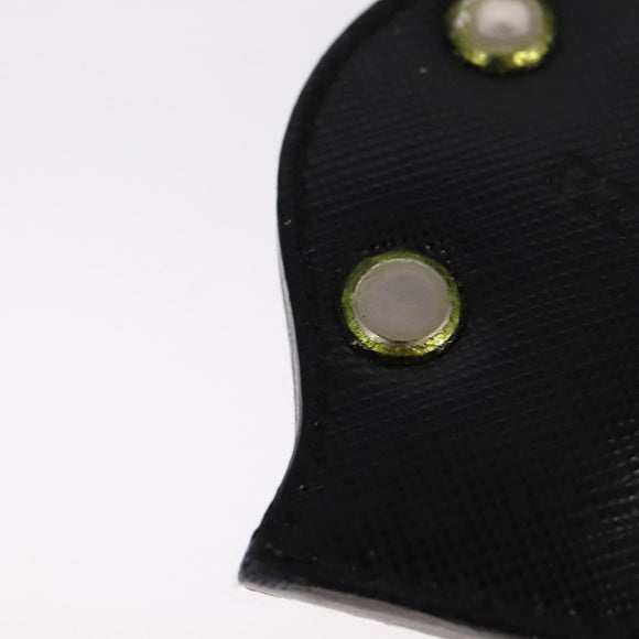 PRADA Key Ring Leather Black Auth ac3522