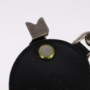 PRADA Key Ring Leather Black Auth ac3522-5
